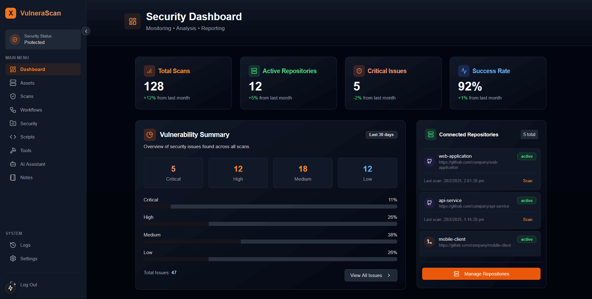 Security Scanner Dashboard